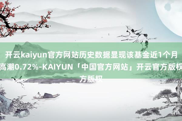开云kaiyun官方网站历史数据显现该基金近1个月高潮0.72%-KAIYUN「中国官方网站」开云官方版权