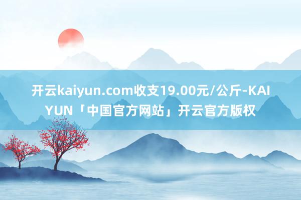 开云kaiyun.com收支19.00元/公斤-KAIYUN「中国官方网站」开云官方版权