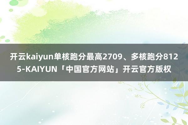 开云kaiyun单核跑分最高2709、多核跑分8125-KAIYUN「中国官方网站」开云官方版权