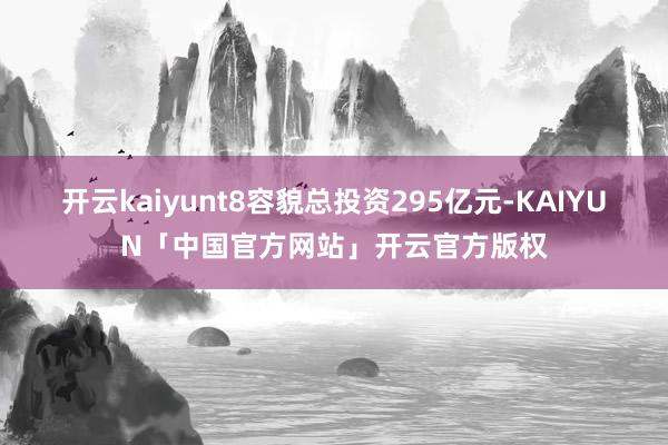 开云kaiyunt8容貌总投资295亿元-KAIYUN「中国官方网站」开云官方版权