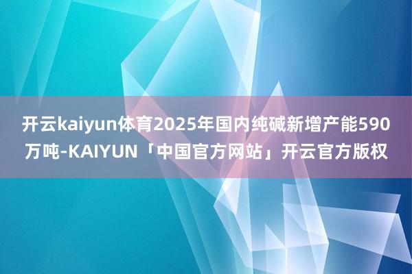 开云kaiyun体育2025年国内纯碱新增产能590万吨-KAIYUN「中国官方网站」开云官方版权